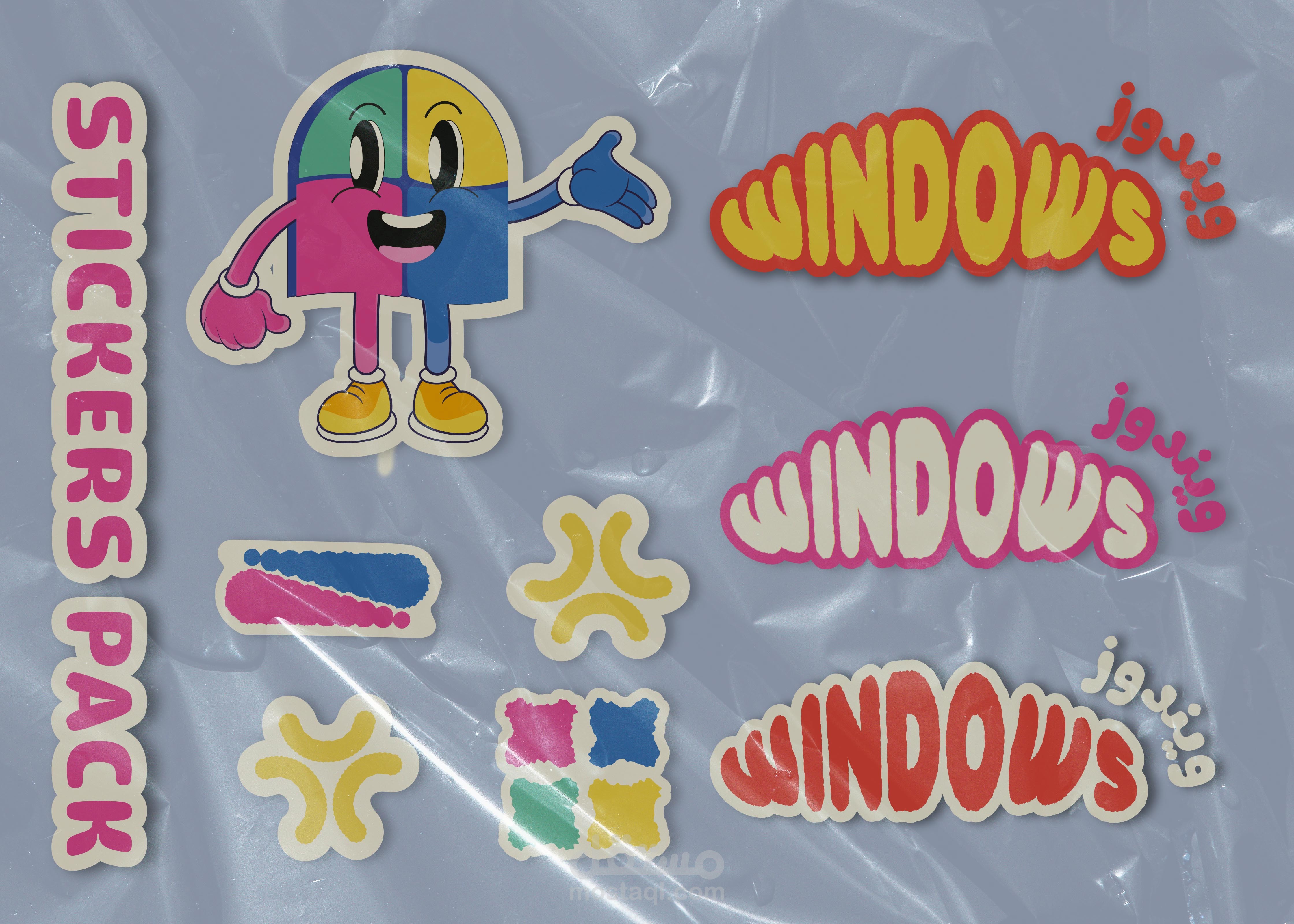اعادة تصميم الهوية البصرية لwindows puffs