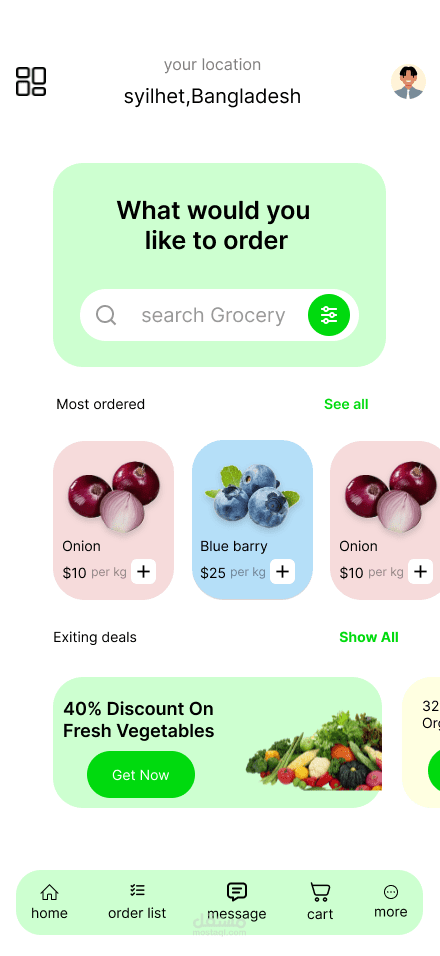 تصميم صفحه رئيسيه خاصه بموقع تسوق