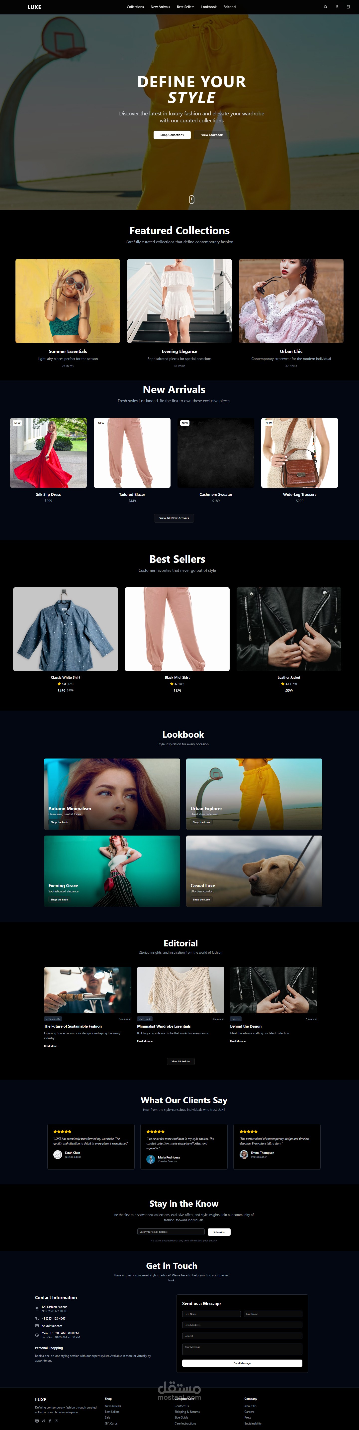 Fashion Website Design