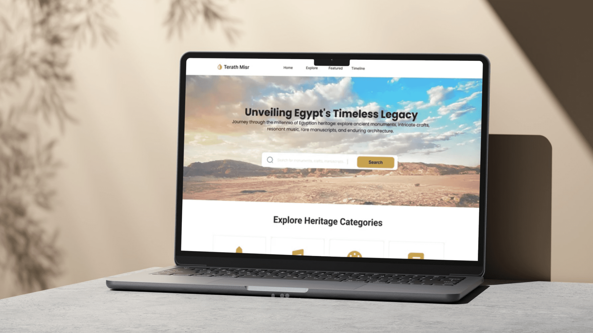 تراث مصر - تصميم واجهات وتجربة مستخدم لمنصة رقمية لاستكشاف التراث المصري