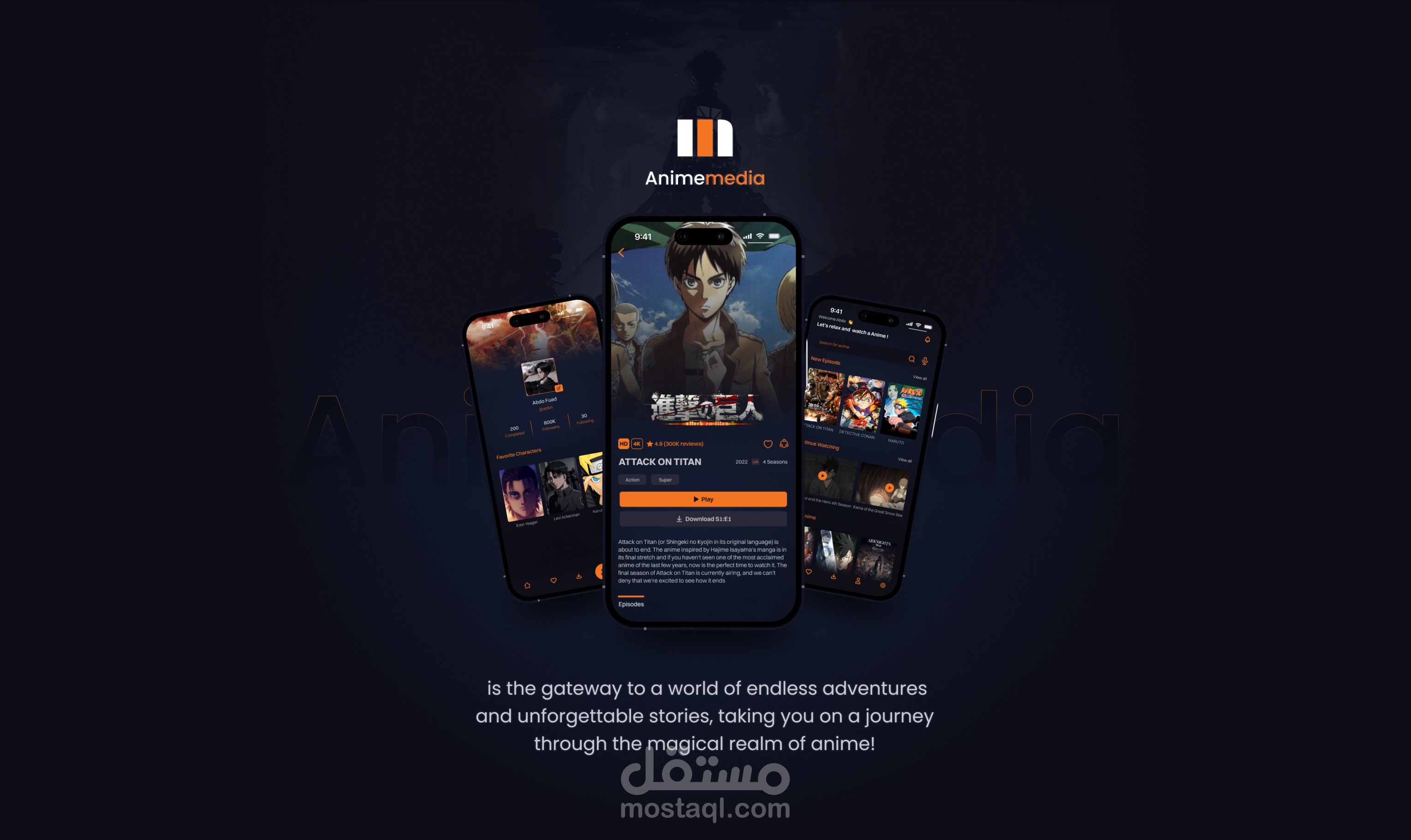 Animemedia - UX UI Design | Streaming App