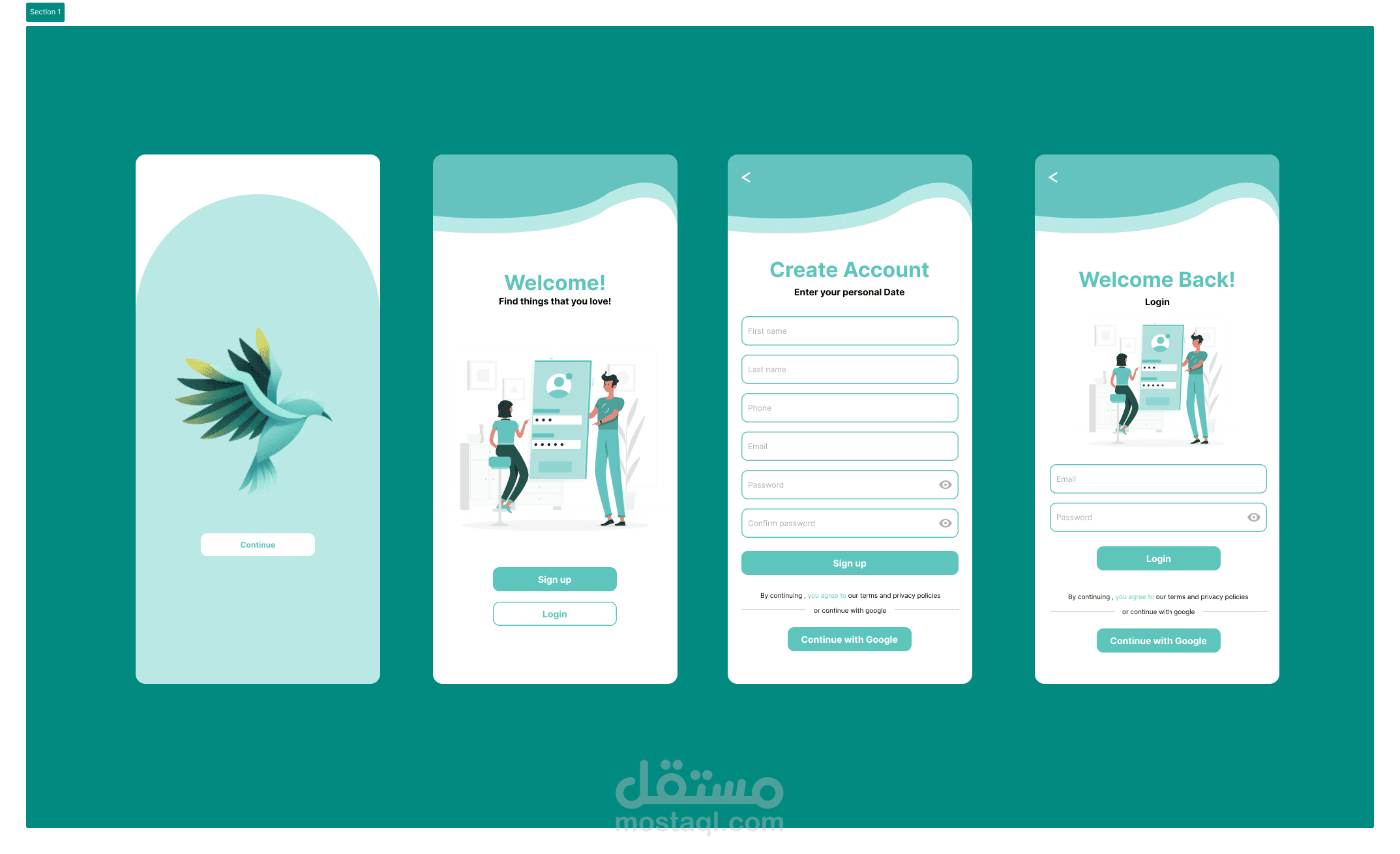 تصميم واجهة تطبيق موبايل عصرية بتجربة مستخدم سلسة