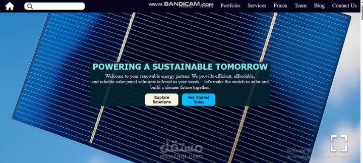 Solar Panel Website – Frontend Project