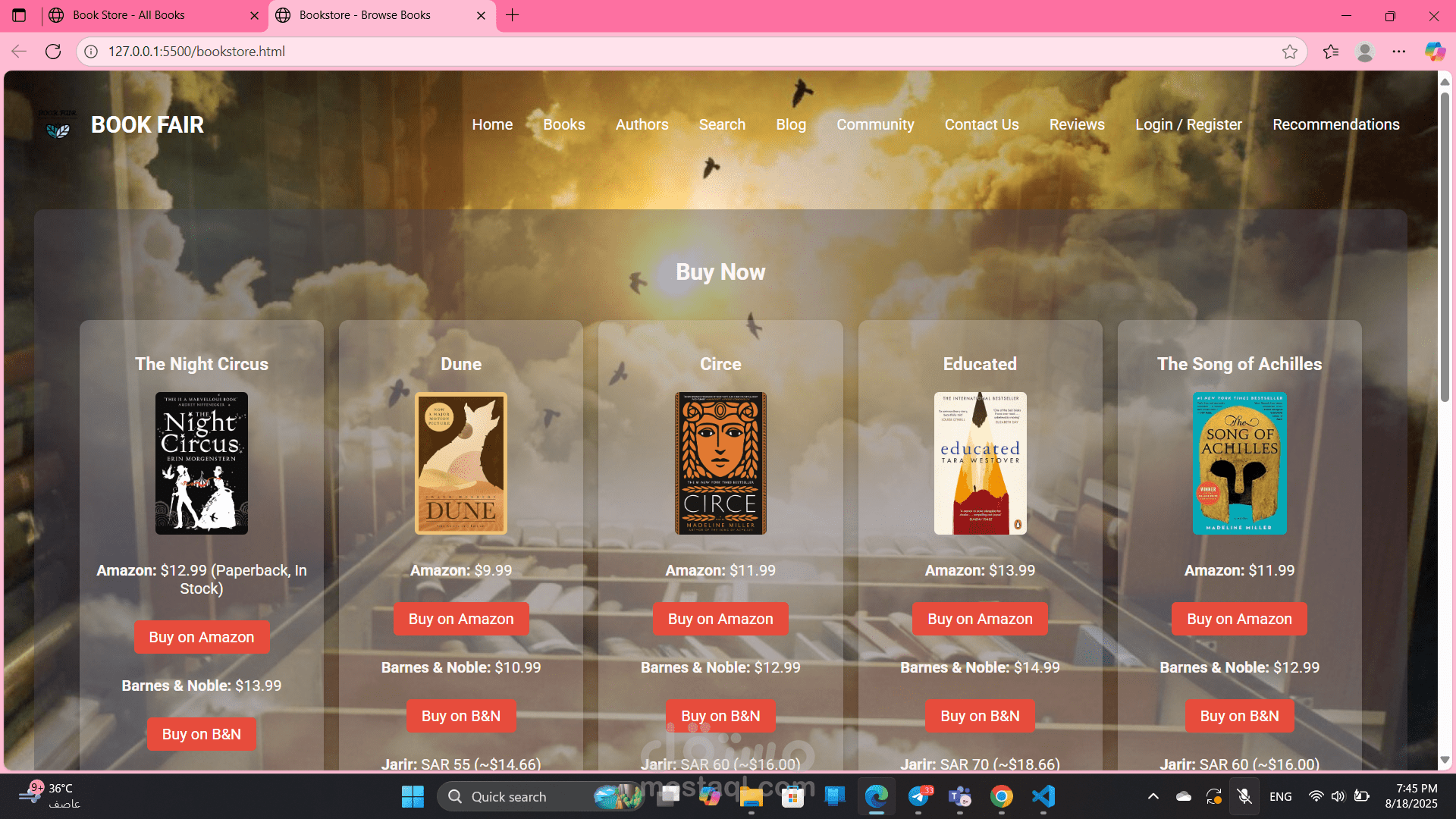 ONLINE BOOK  STORE