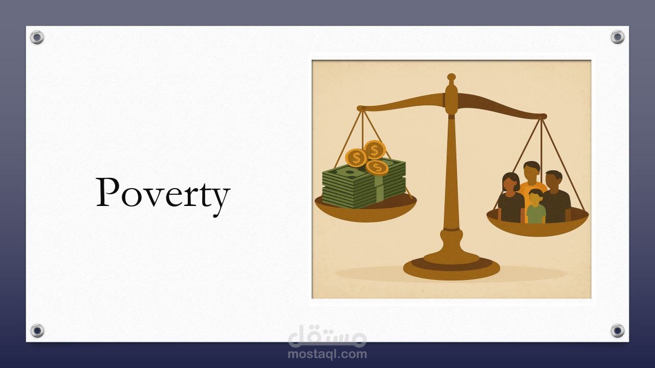 تصميم عرض power point عن الفقر باللغة الإنجليزية