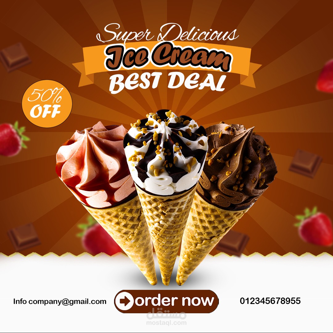 ice cream social media design