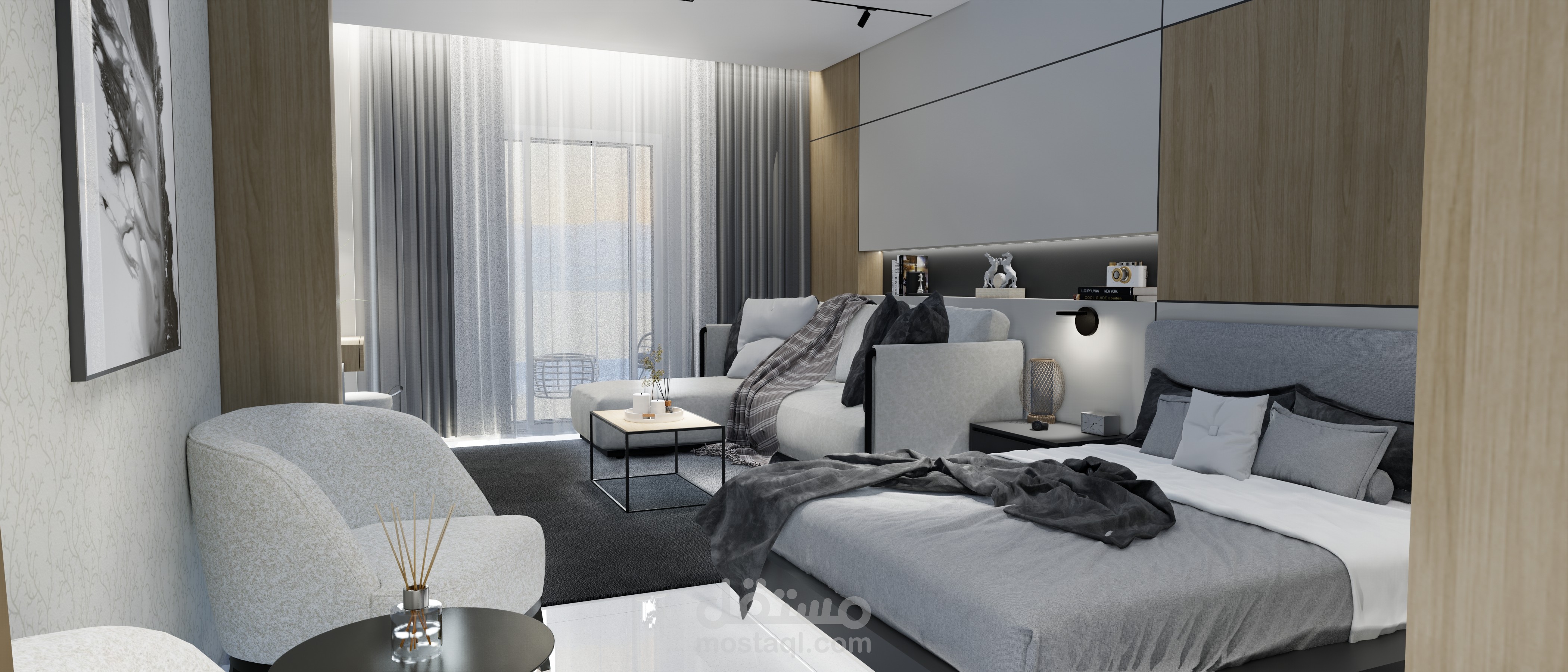 تصميم شقق فندقية – طابع عصري فاخر