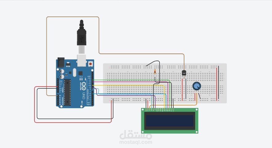 مشروع نظام مراقبة حرارة بالمروحة – Arduino