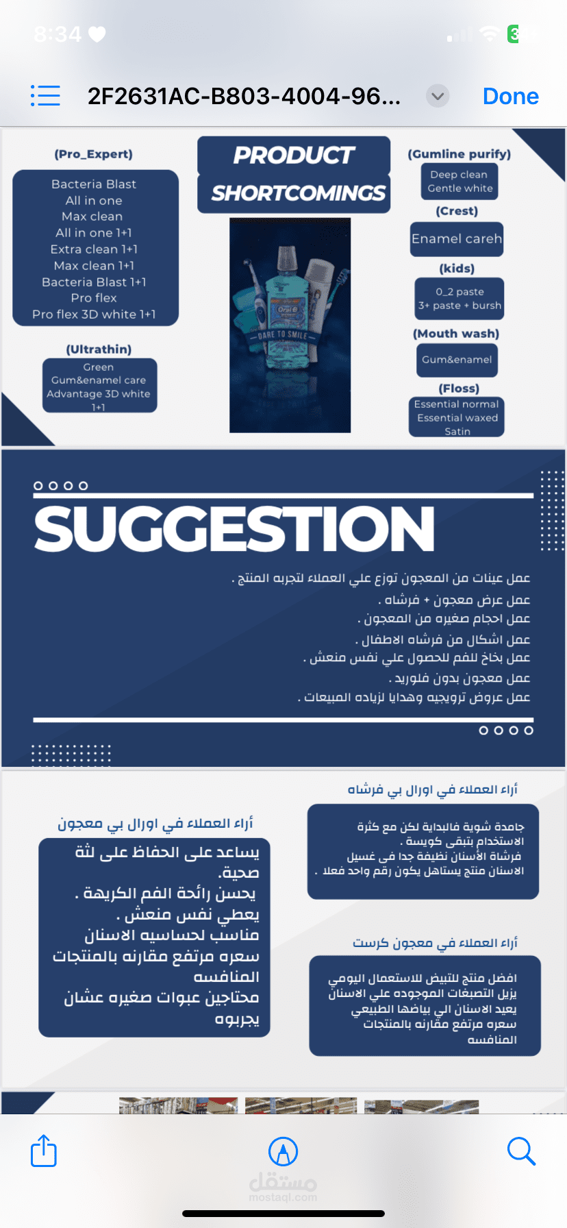 عمل ملف دقيق لمنتجات شركه B&G الخاصه بالاسنان