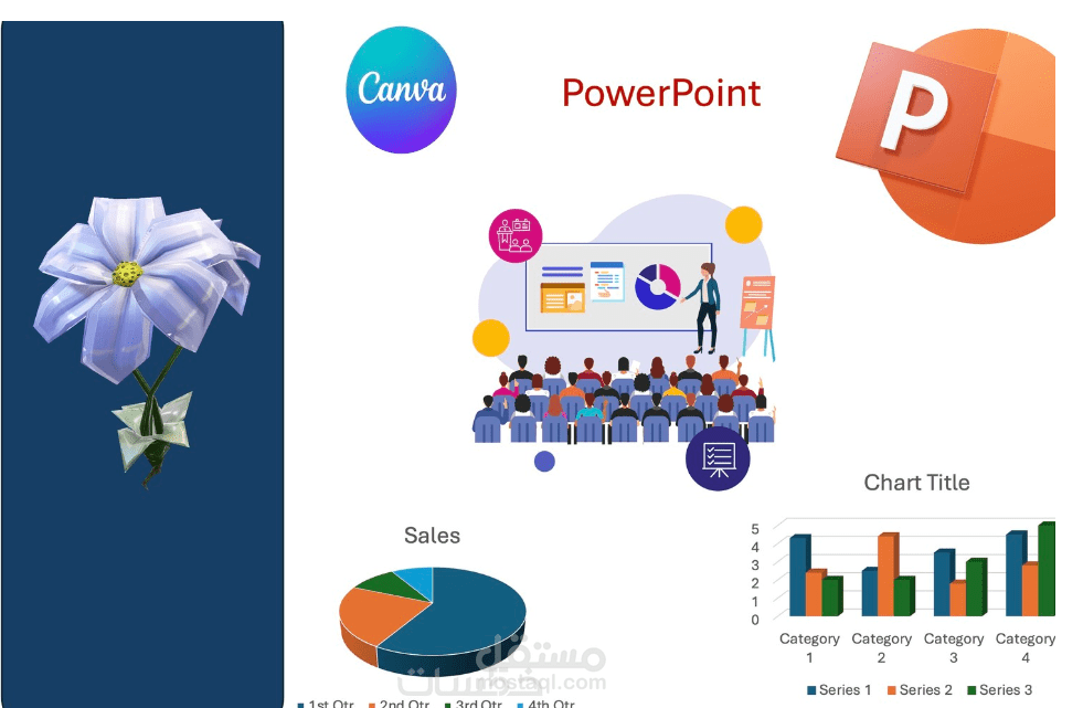 تصميم شرائح باور بوينت powerpoint و عروض تقديمية وتنفيذ جميع المتطلبات باحترافية كاملة