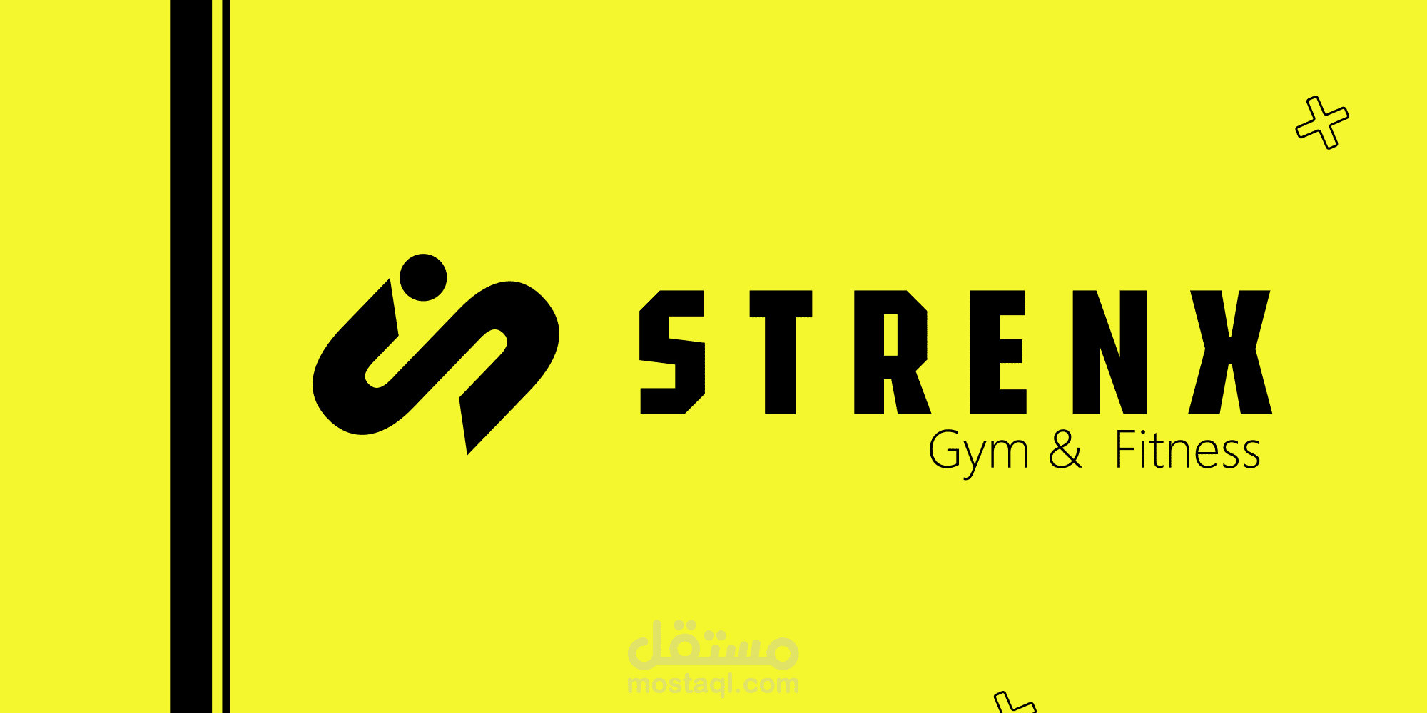 هوية بصرية تعكس القوة والانضباط – STRENX Gym & Fitness