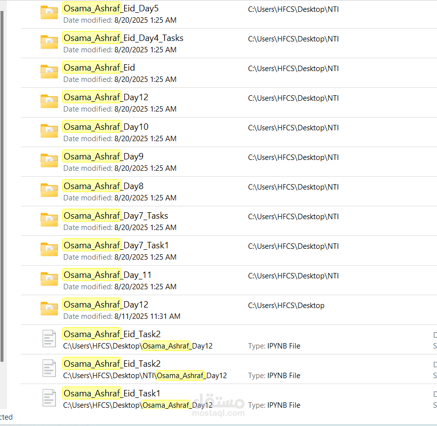 Practice on Several Project during NTI