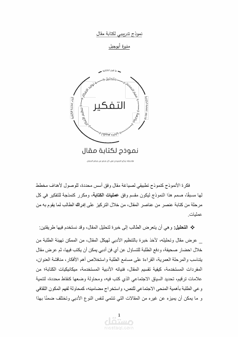 مقال عن التفكير