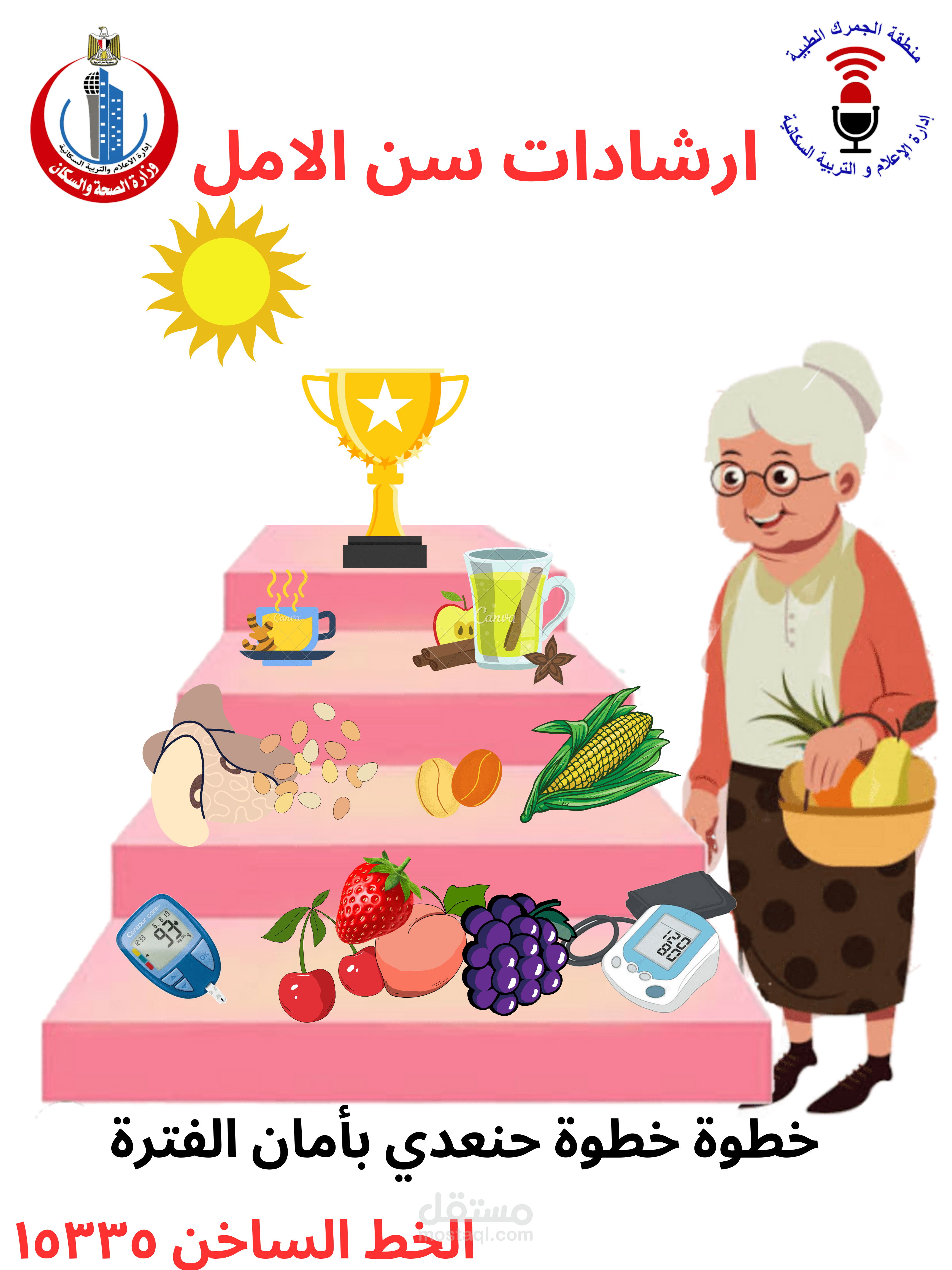 بوستر عن إرشادات سن ما بعد الانجاب