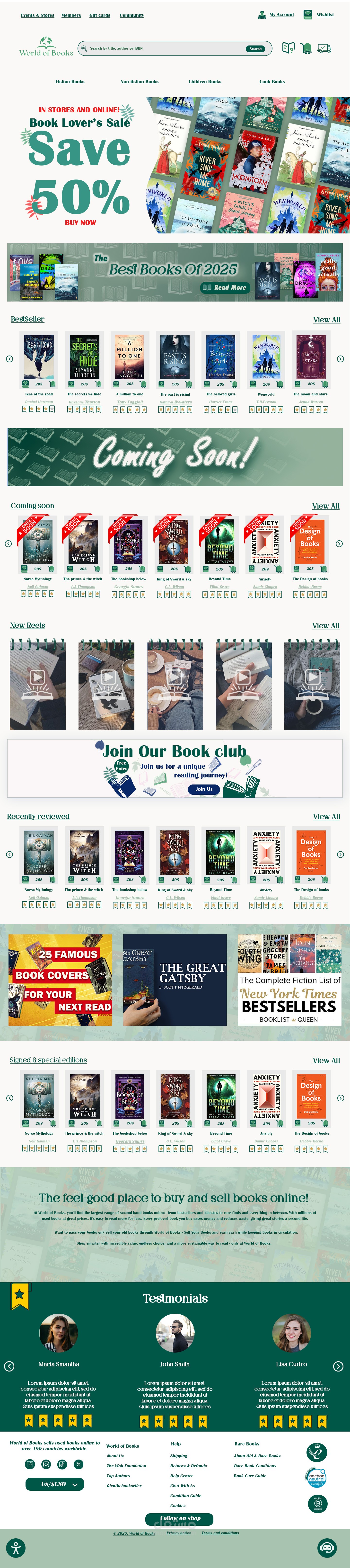 Redesign of Online Bookstore Homepage | UI/UX Design