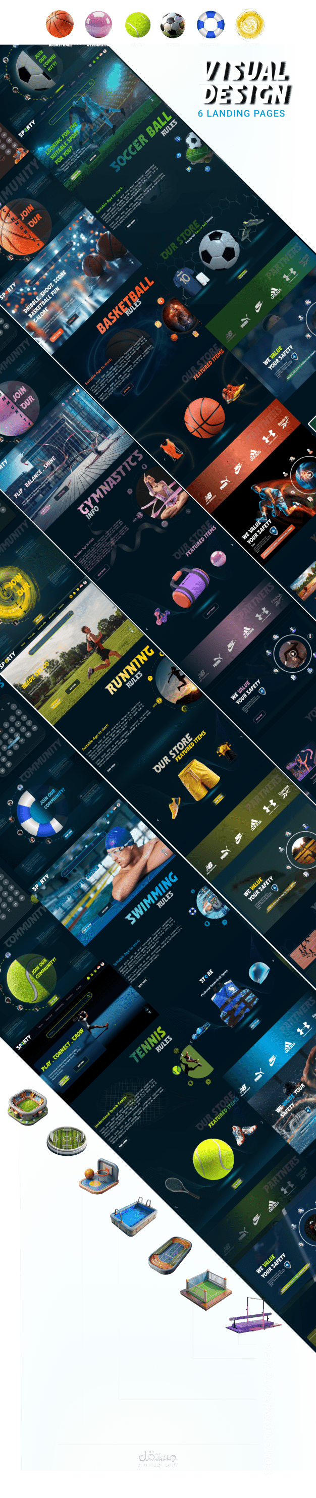 تصميم UI/UX لمنصة رياضية تفاعلية بتجربة مخصصة حسب تفضيلات المستخدم