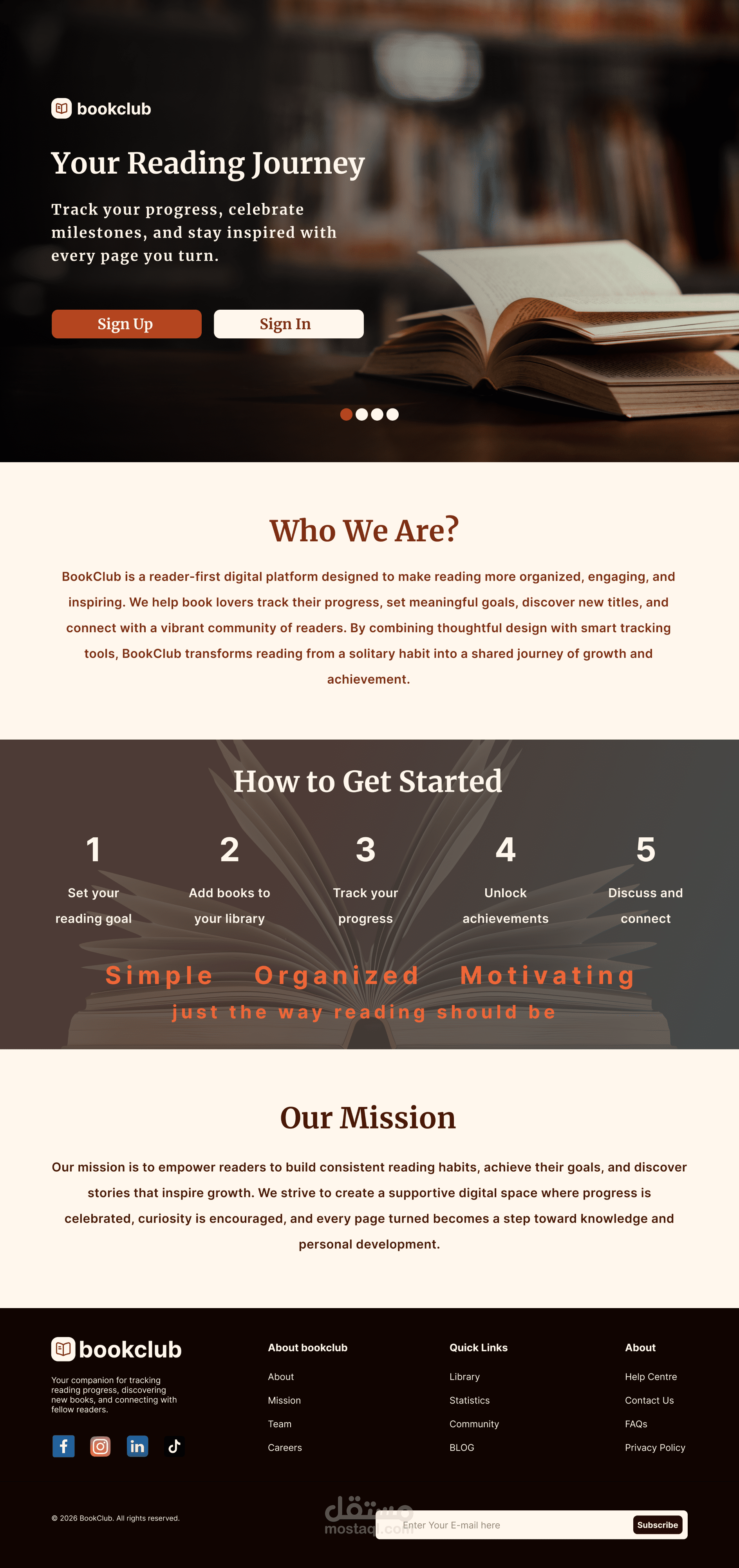 تصميم منصة رقمية متكاملة مخصصة لعشّاق القراءة