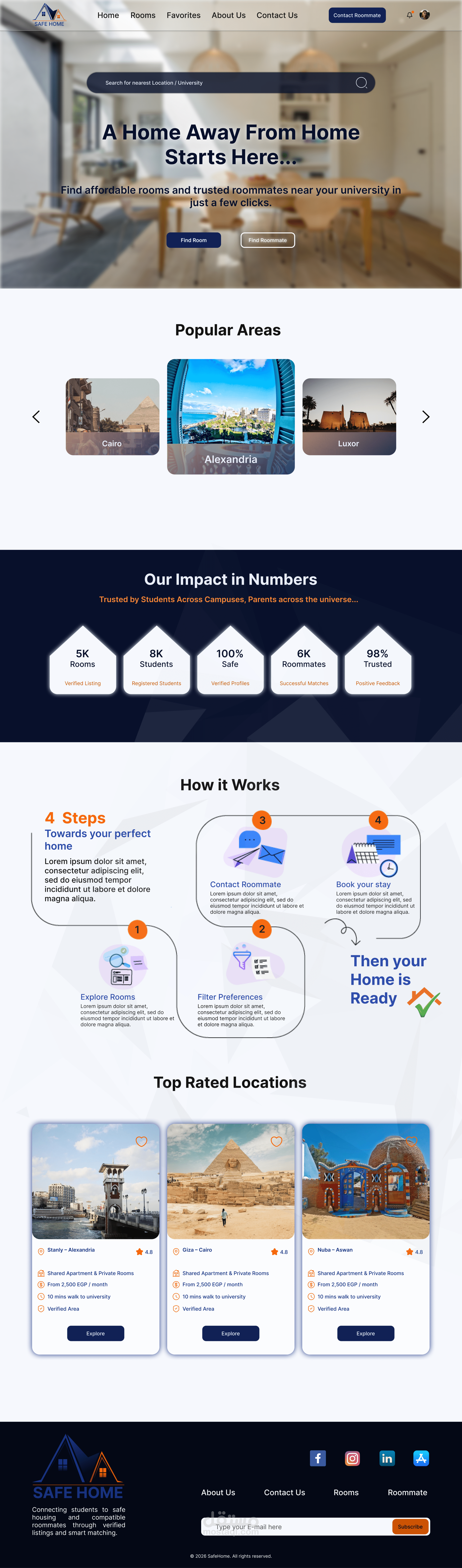 تصميم منصة رقمية مخصّصة لإيجاد السكن الطلابي