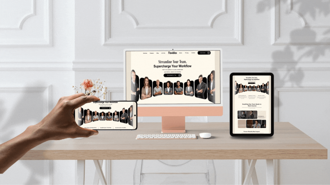 تصميم موقع  (flowblox)