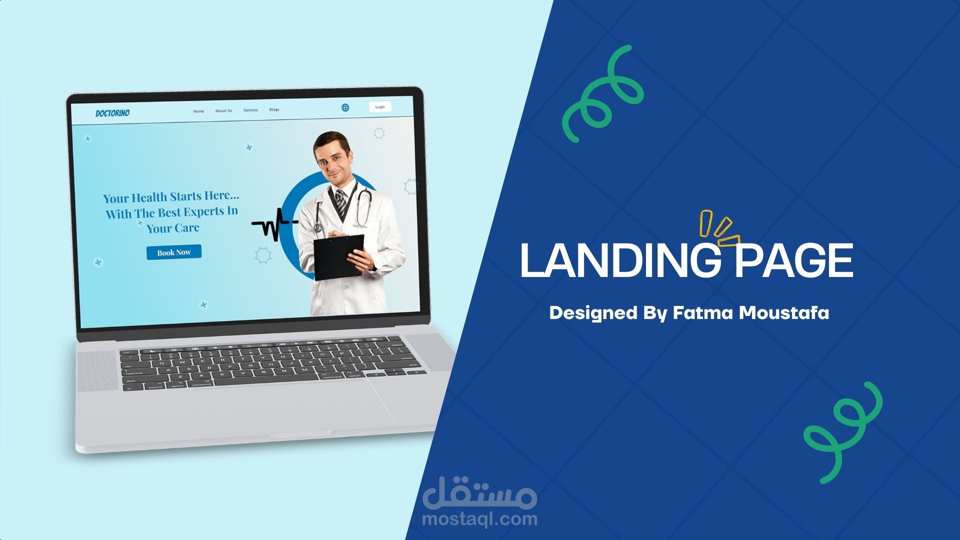 صفحة هبوط لموقع حجز موعد مع الاطباء