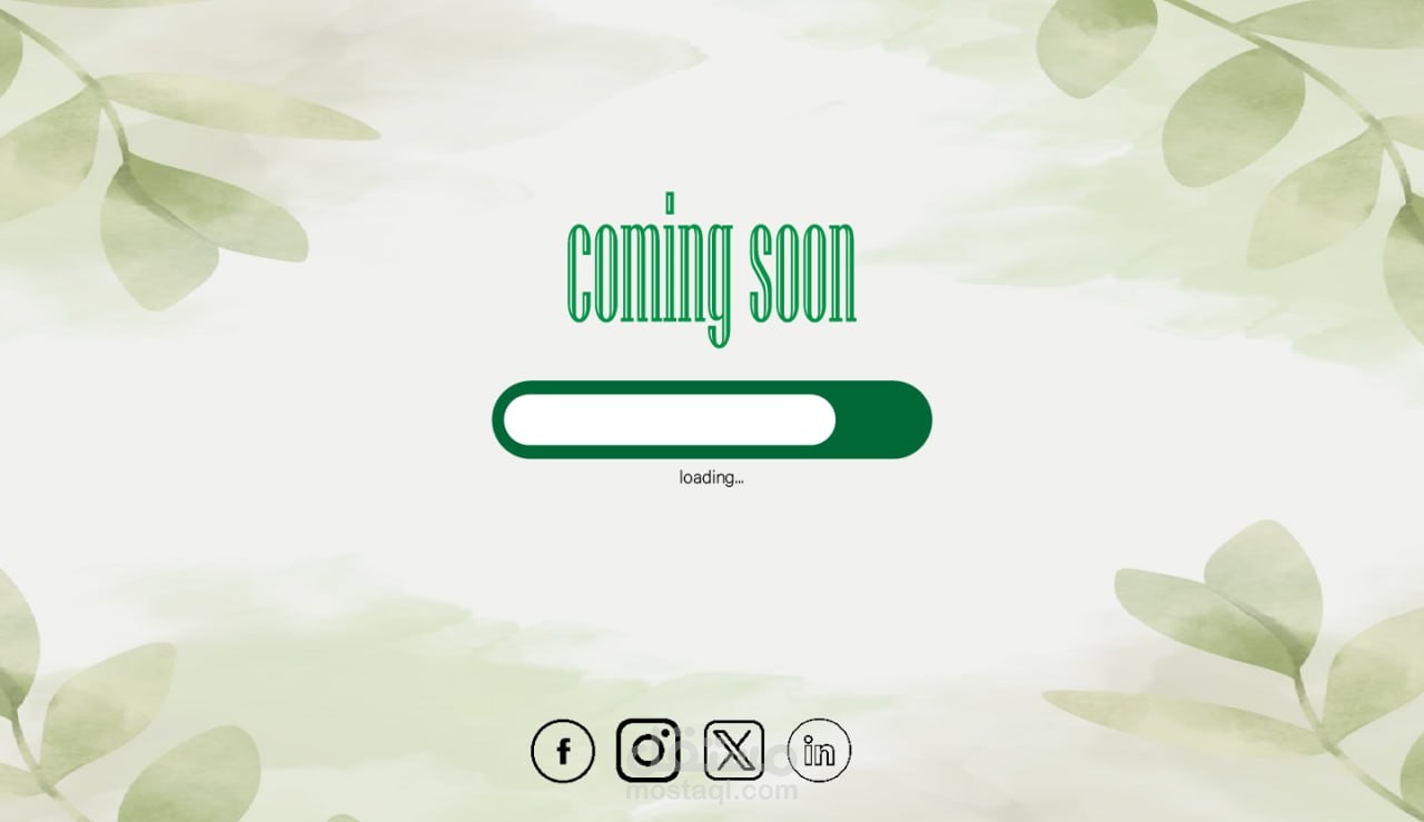 Coming soon page
