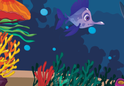 university projects expressing an illustration of two scenes about an accident and a world under the sea