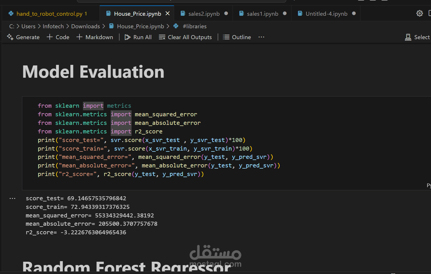 تحليل وتنبؤ بأسعار المنازل باستخدام تعلم الآلة (Machine Learning)