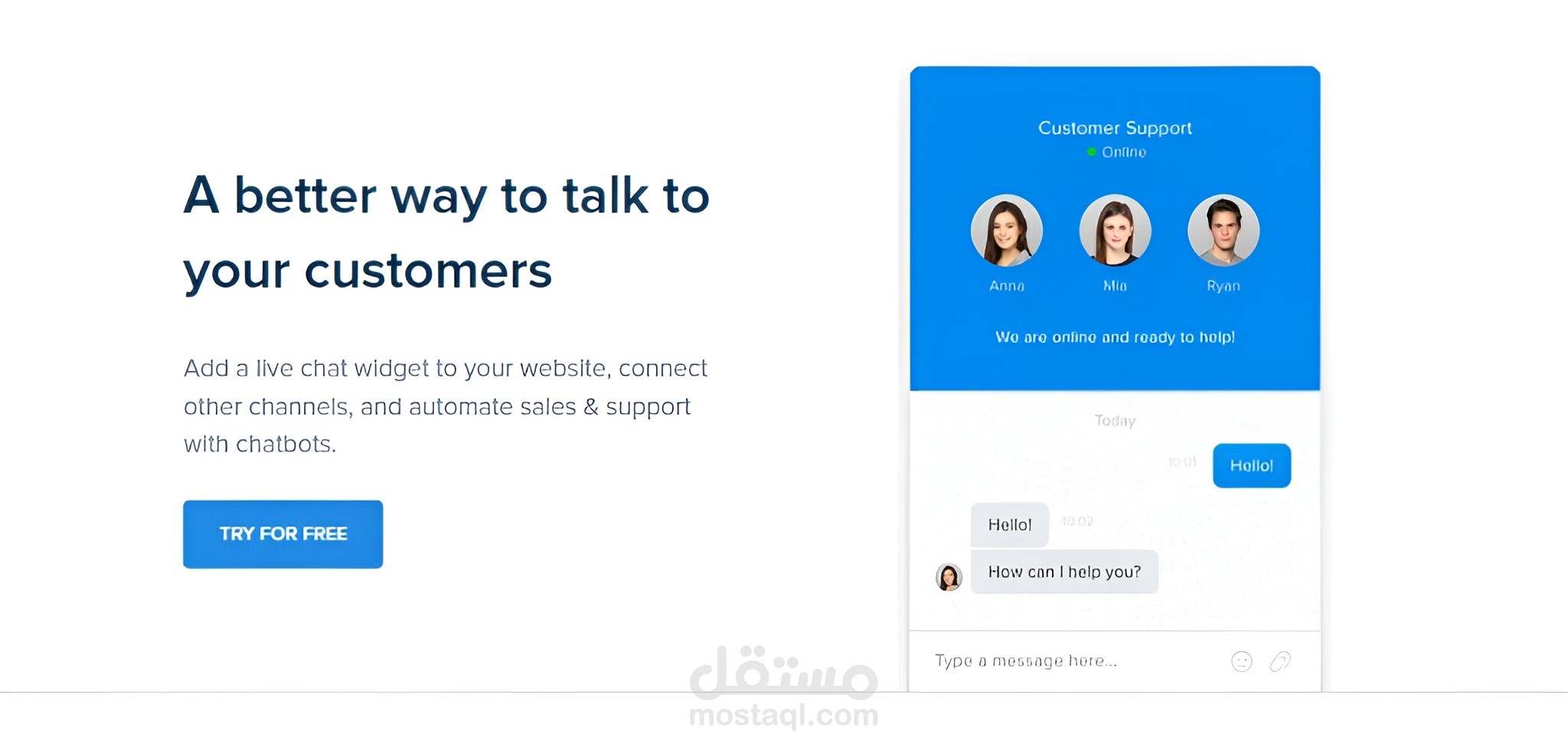 تطوير Chatbot ذكي لموقعك أو مشروعك
