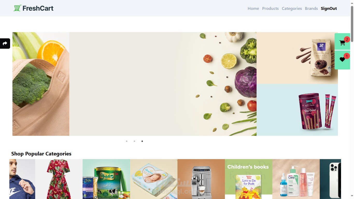 Fresh Cart – E-commerce Web Application