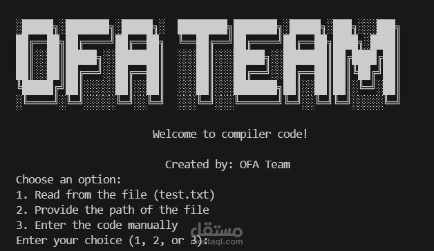 Compiler for  OFA Language