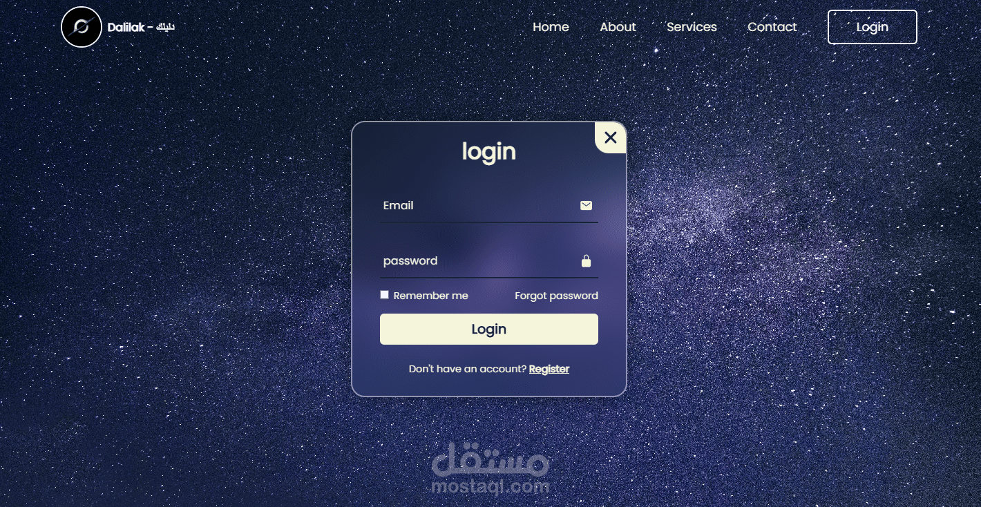 Modern Login & Registration Page