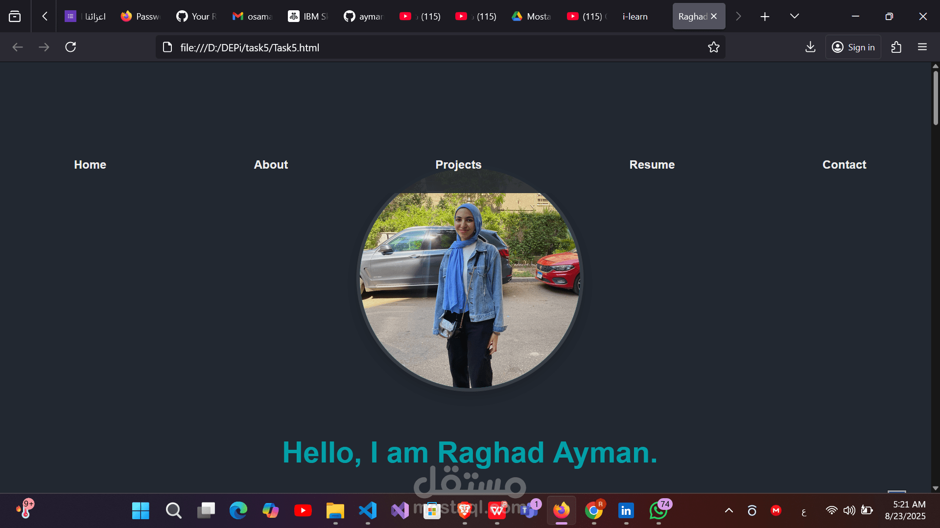 my portfoilo  ملفي الشخصي