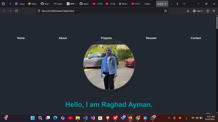 my portfoilo  ملفي الشخصي