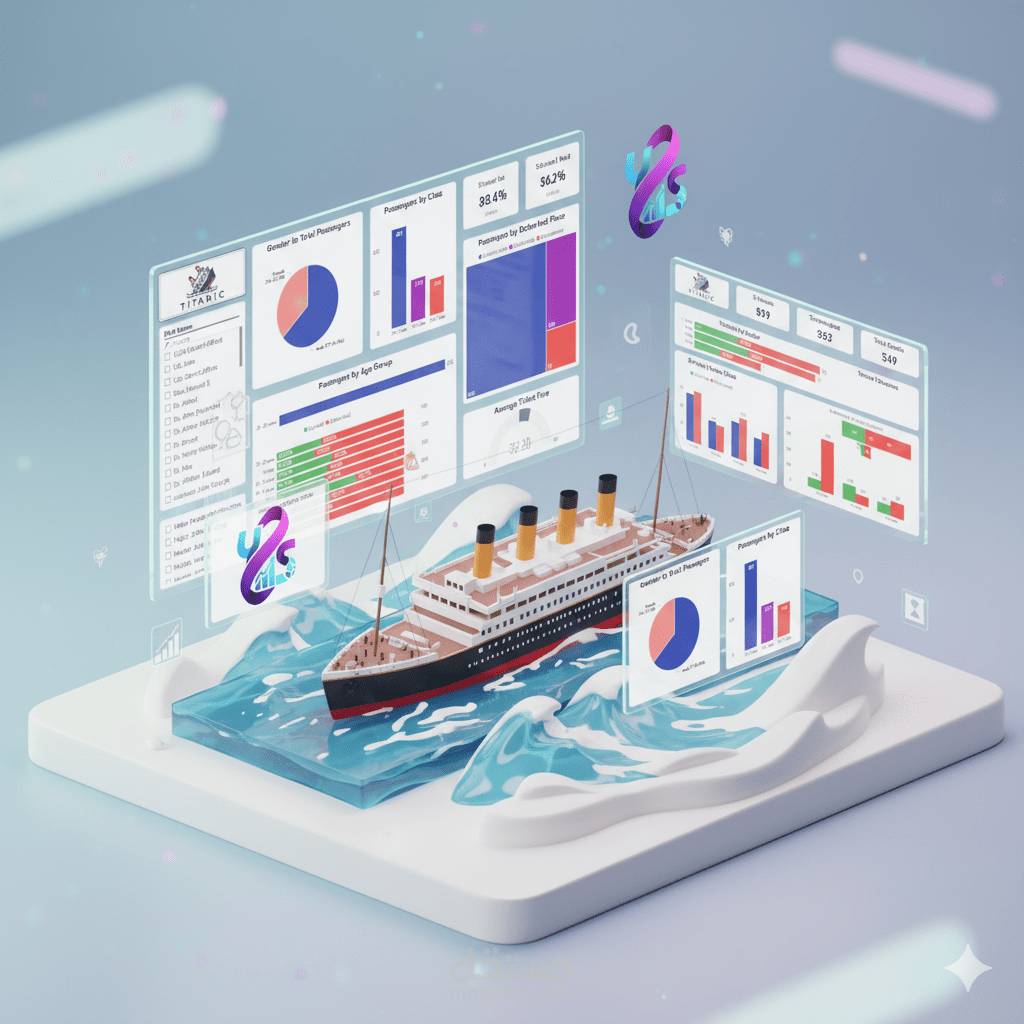 تحليل بيانات عن سفينة تايتانيك (Titanic Dashboard)