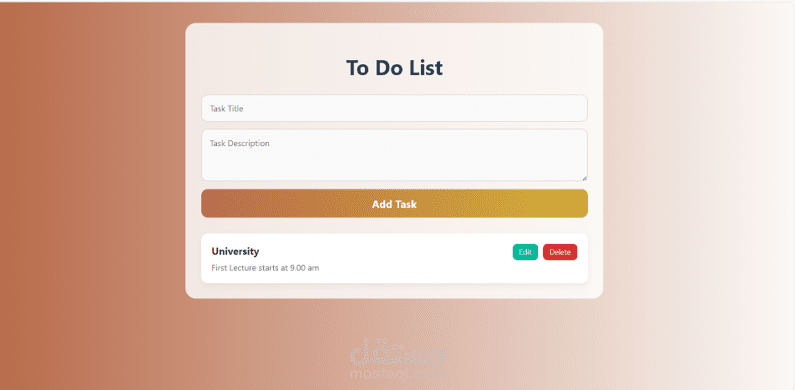 To-Do List Web Application