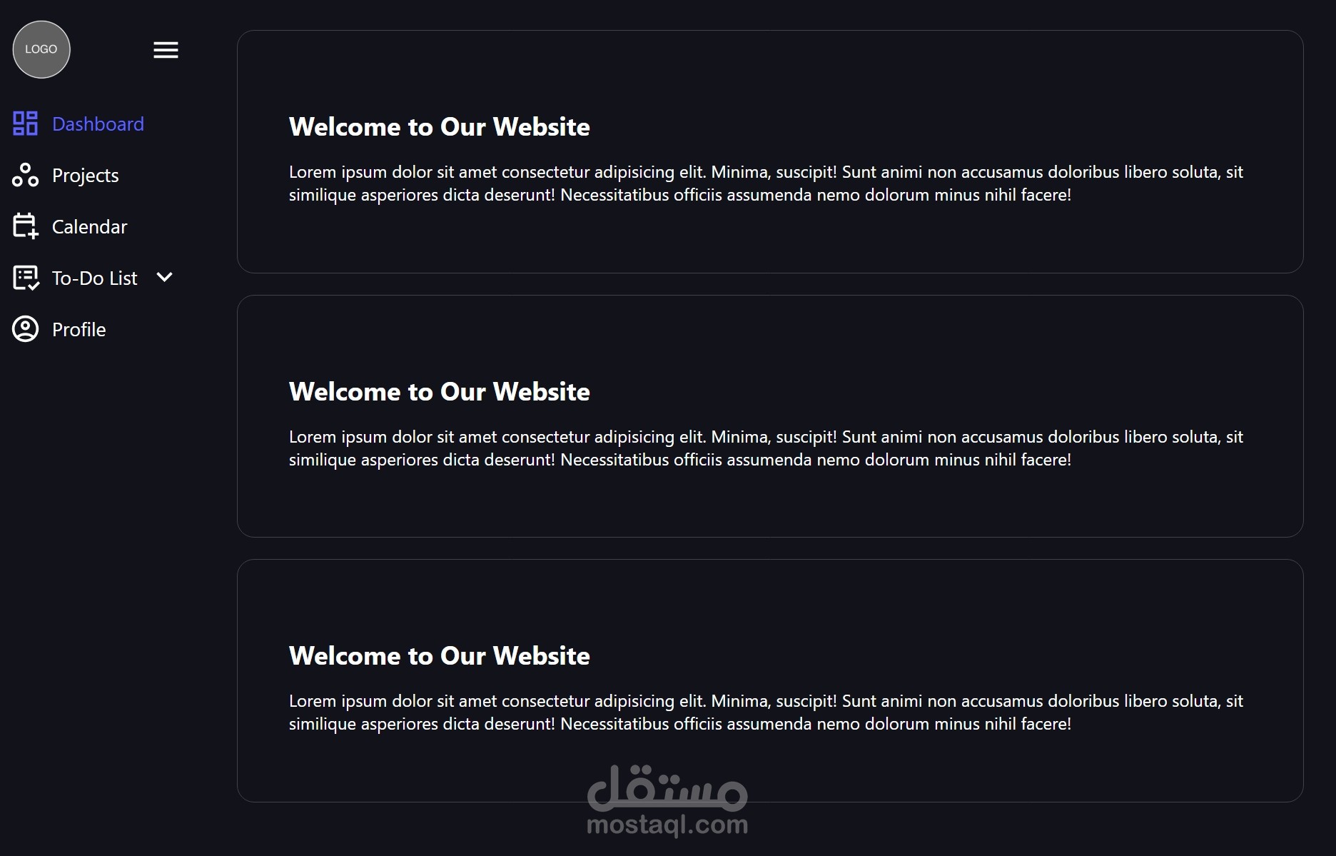 A collapsible sidebar/aside