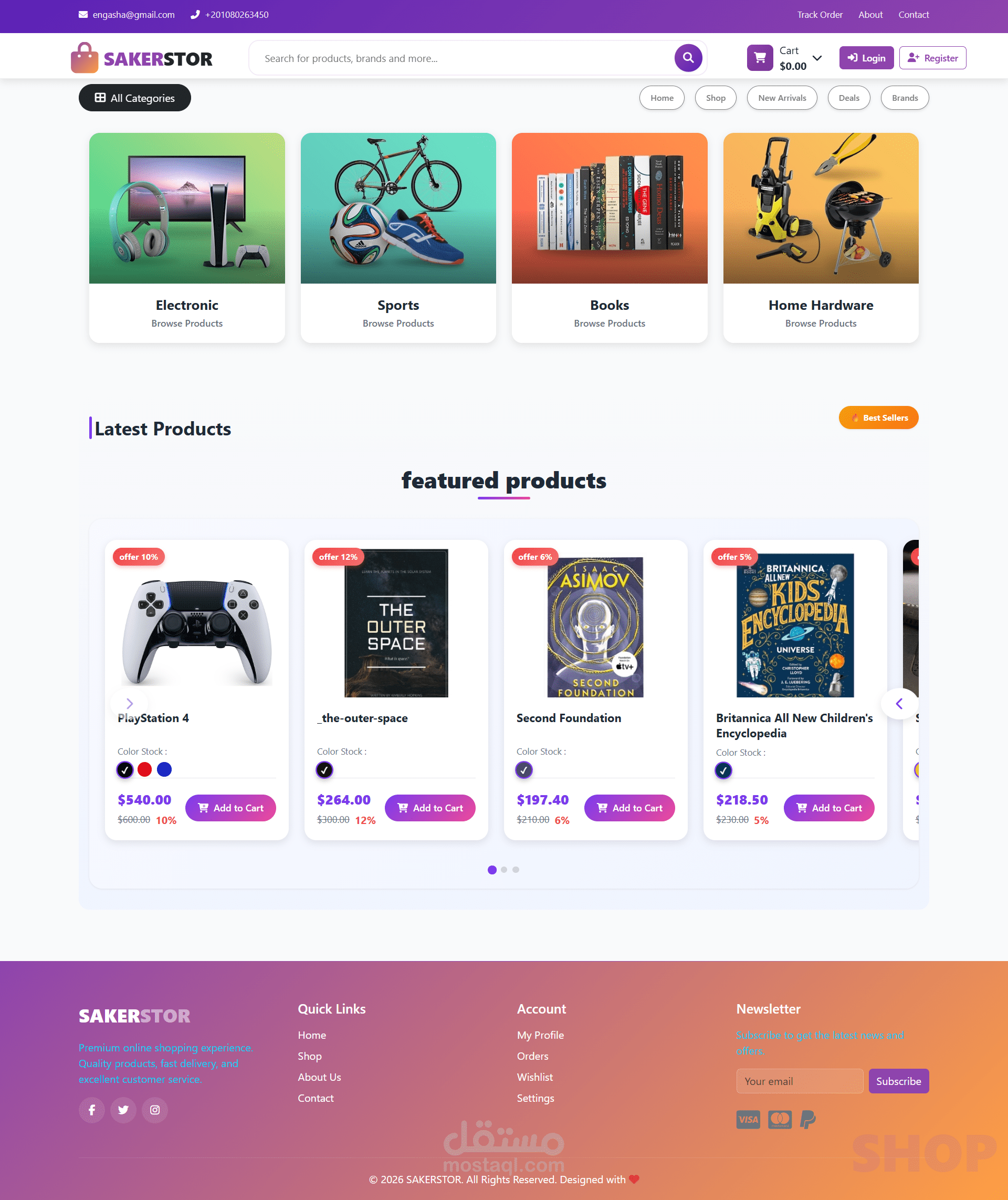 متجر إلكتروني احترافي متكامل باستخدام ASP.NET Core و Angular
