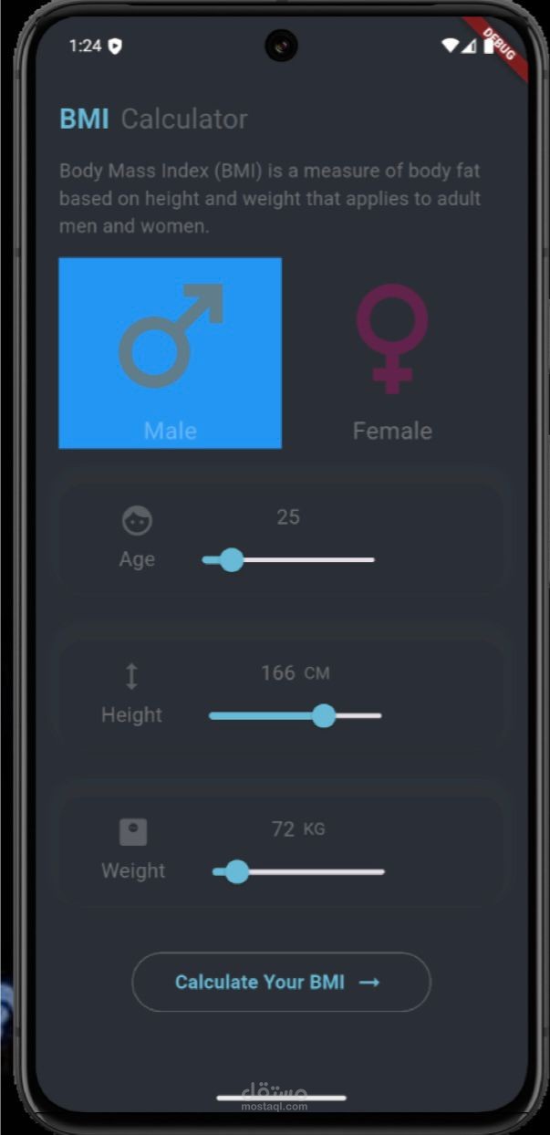 bmi calculator app