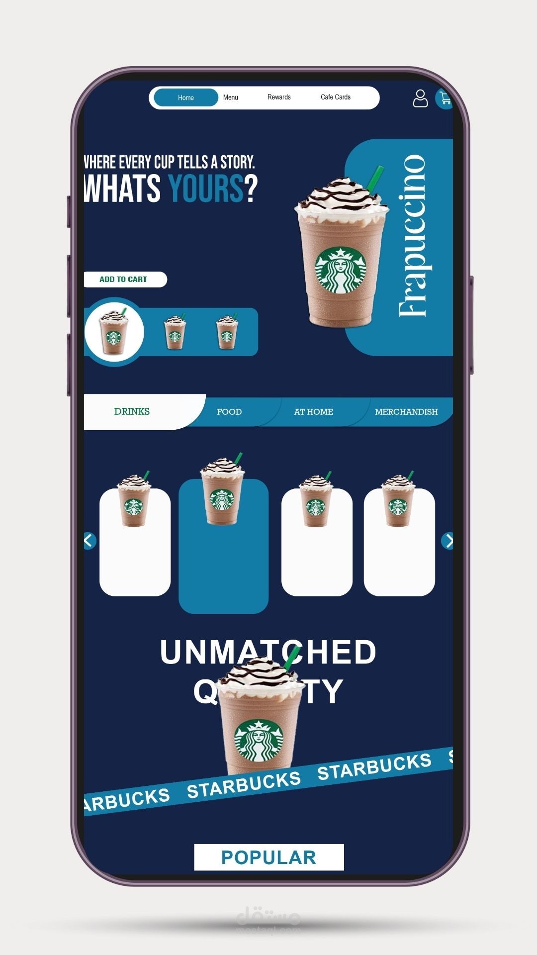 Website design for coffee store