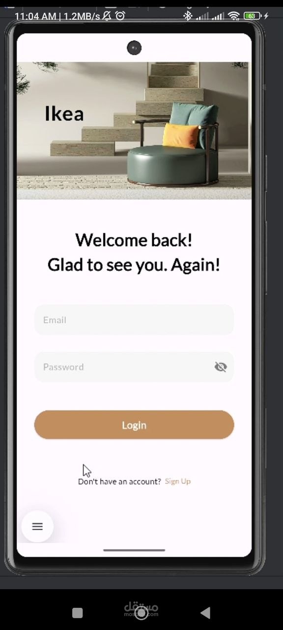 تطوير تطبيق متجر إلكتروني متكامل للأثاث باستخدام Flutter