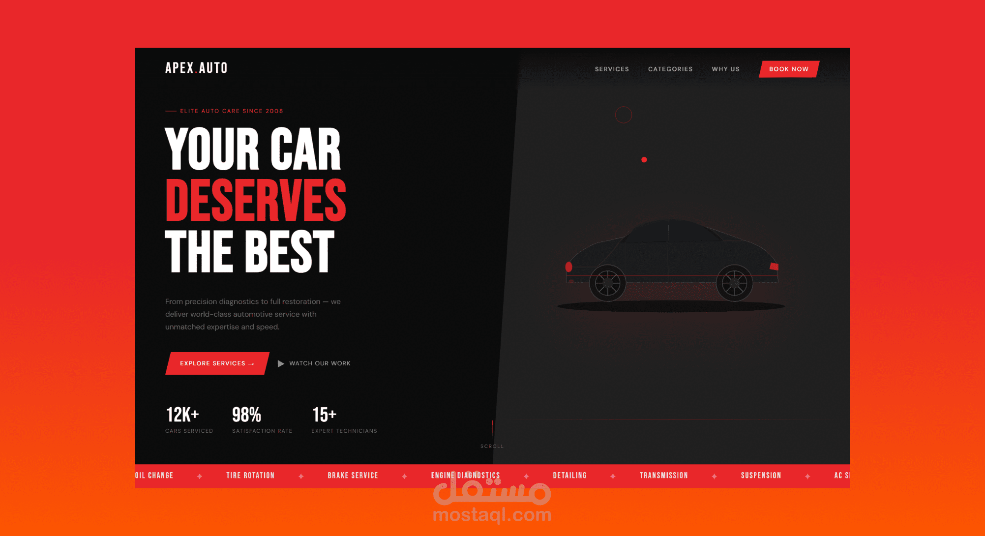 landing page cars