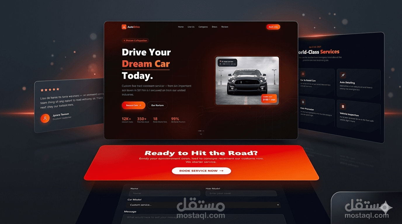 landing page cars new style