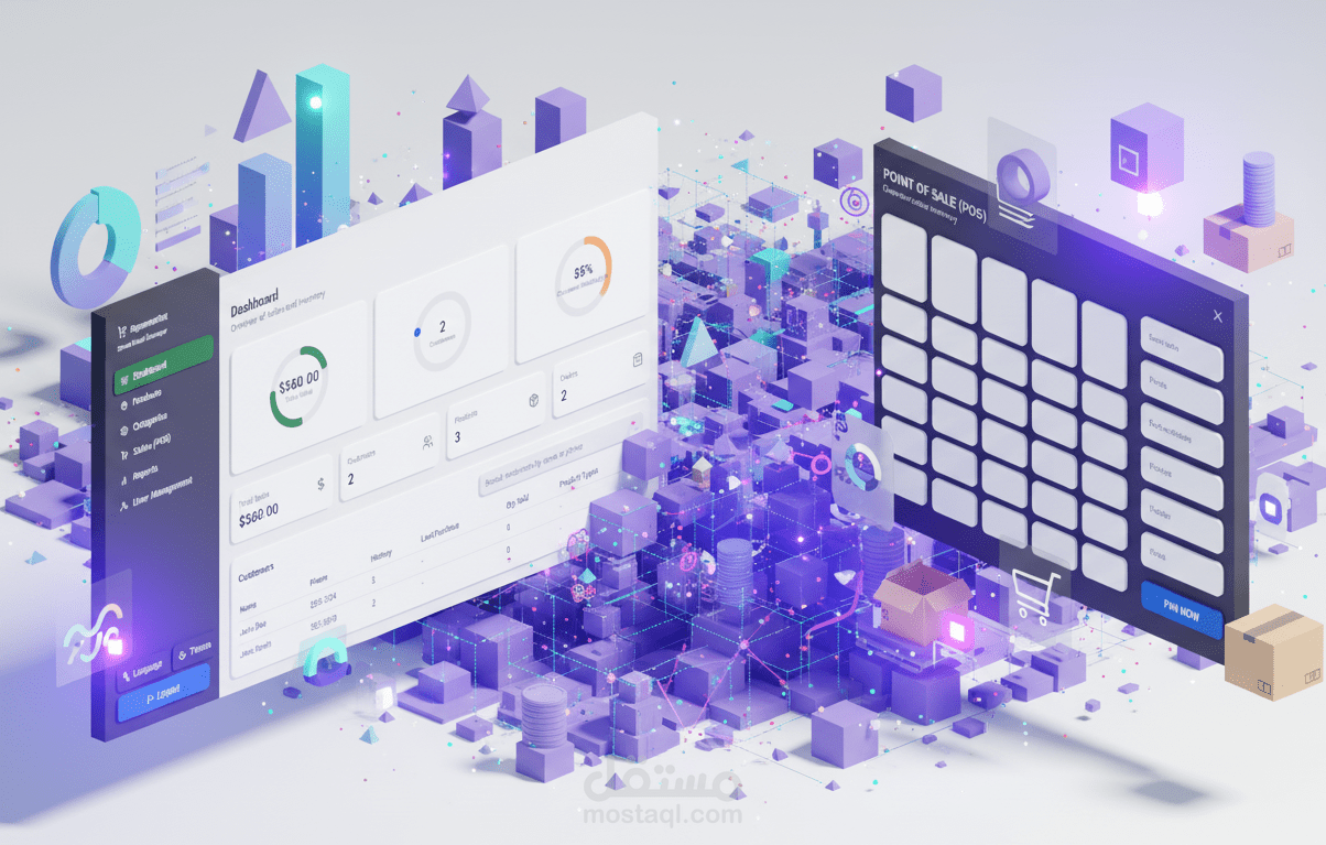 Cashier & Admin Control with Dashboard - لوحة تحكم كاشير وأدمن
