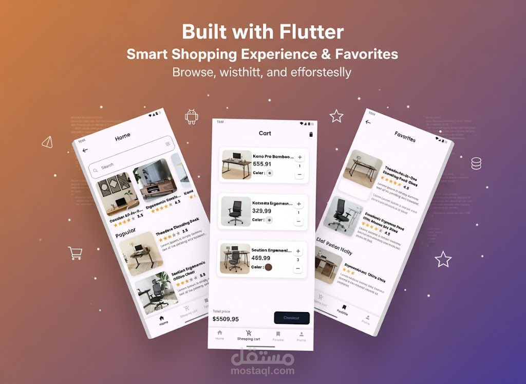 تطبيق لبيع الأثاث المكتبي