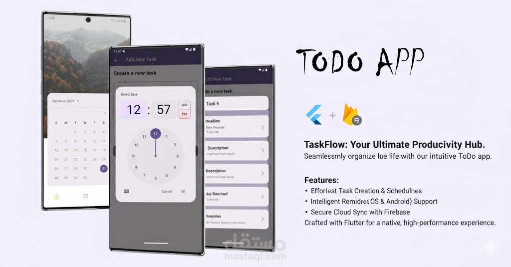 تطبيق إدارة مهام (ToDo App)