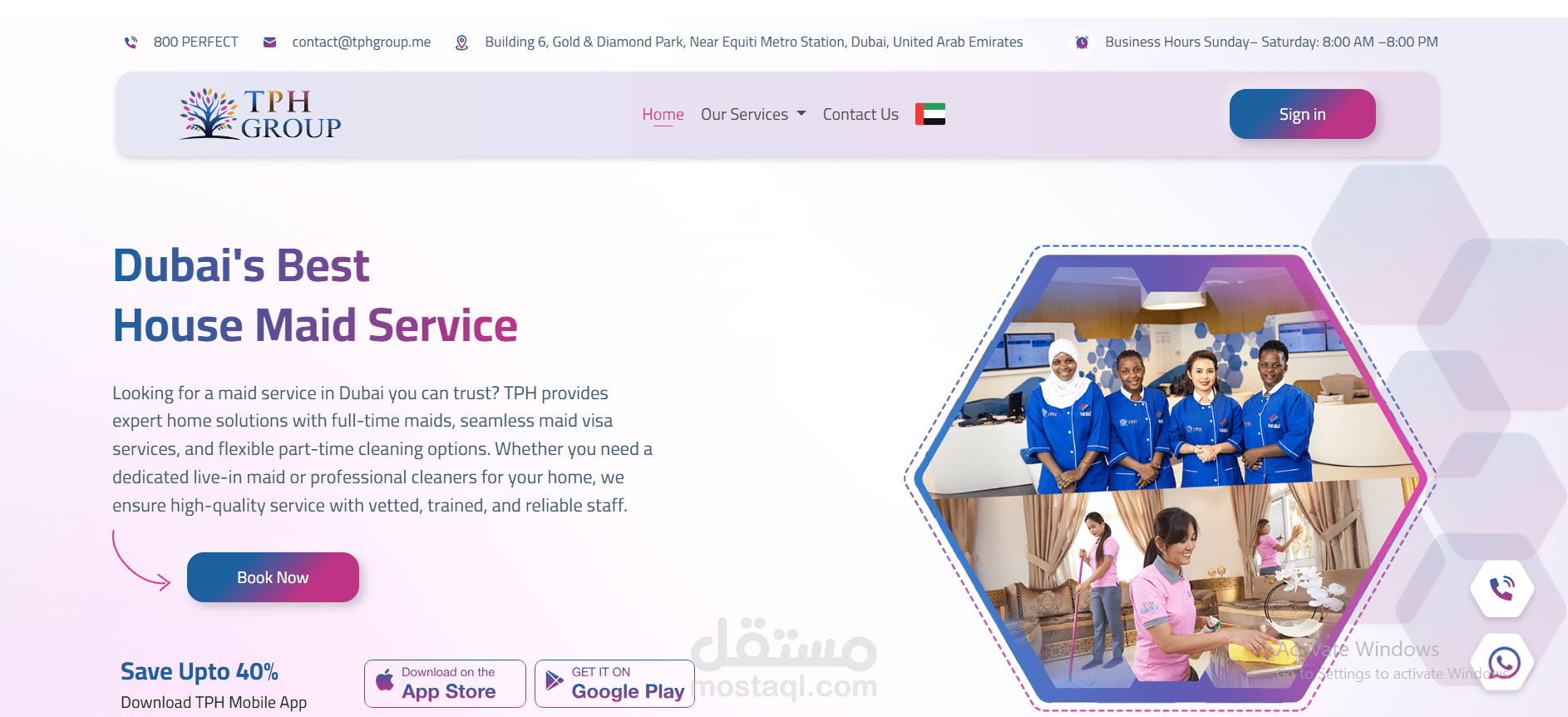 موقع شركة TPH Group — واجهة أمامية احترافية باستخدام Angular