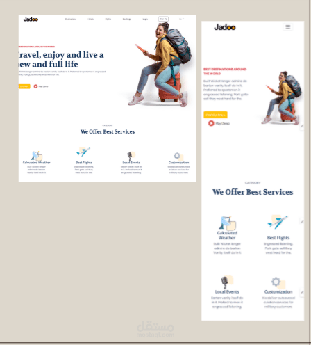 Travel Website Landing Page