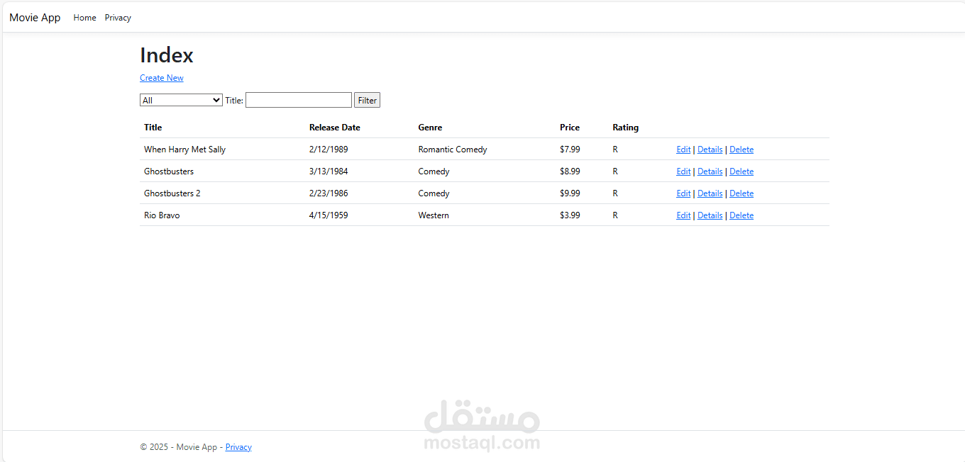 ASP.NET Core Tutorial project