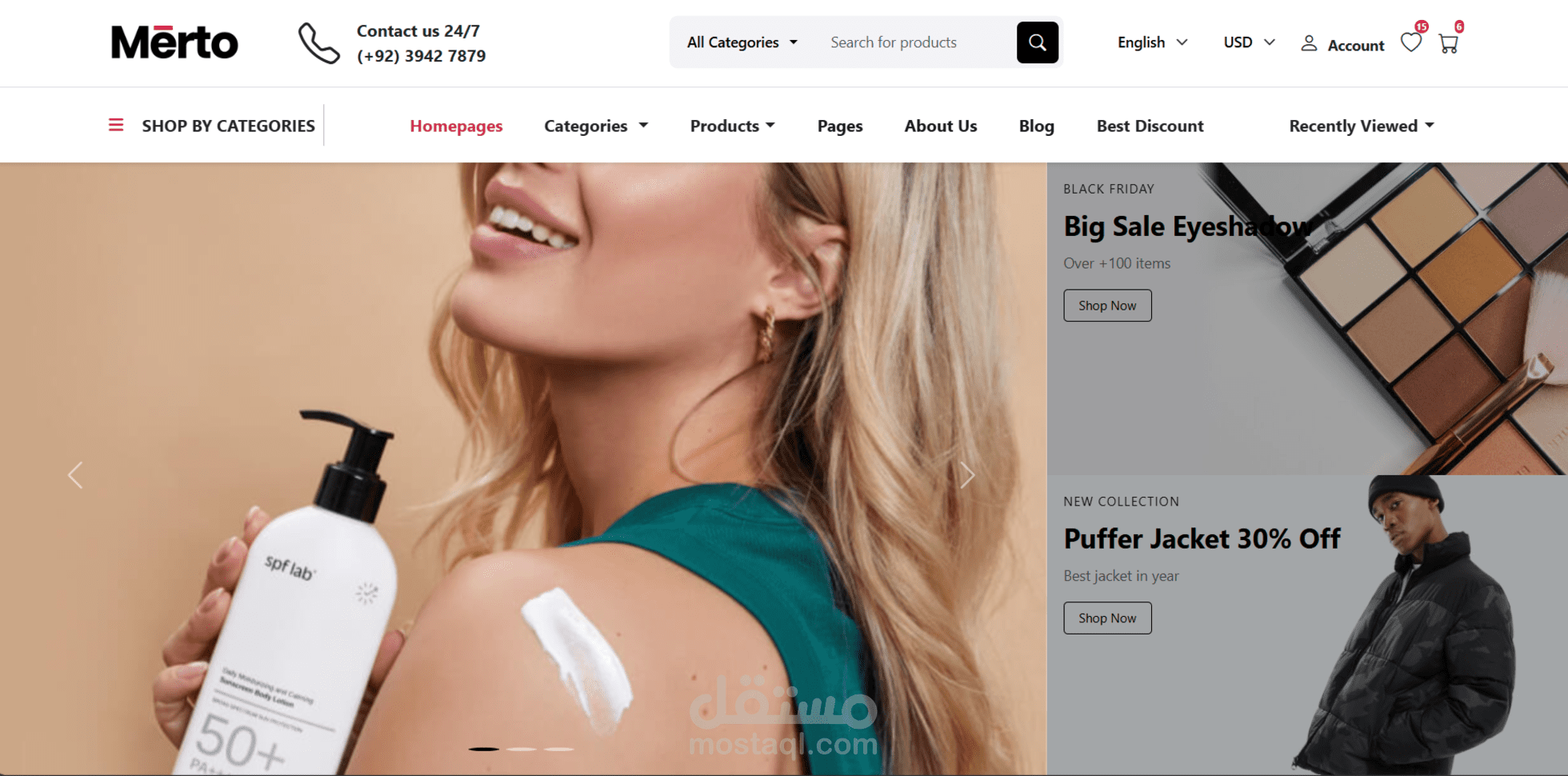مشروع متجر إلكتروني متكامل (E-commerce Website)