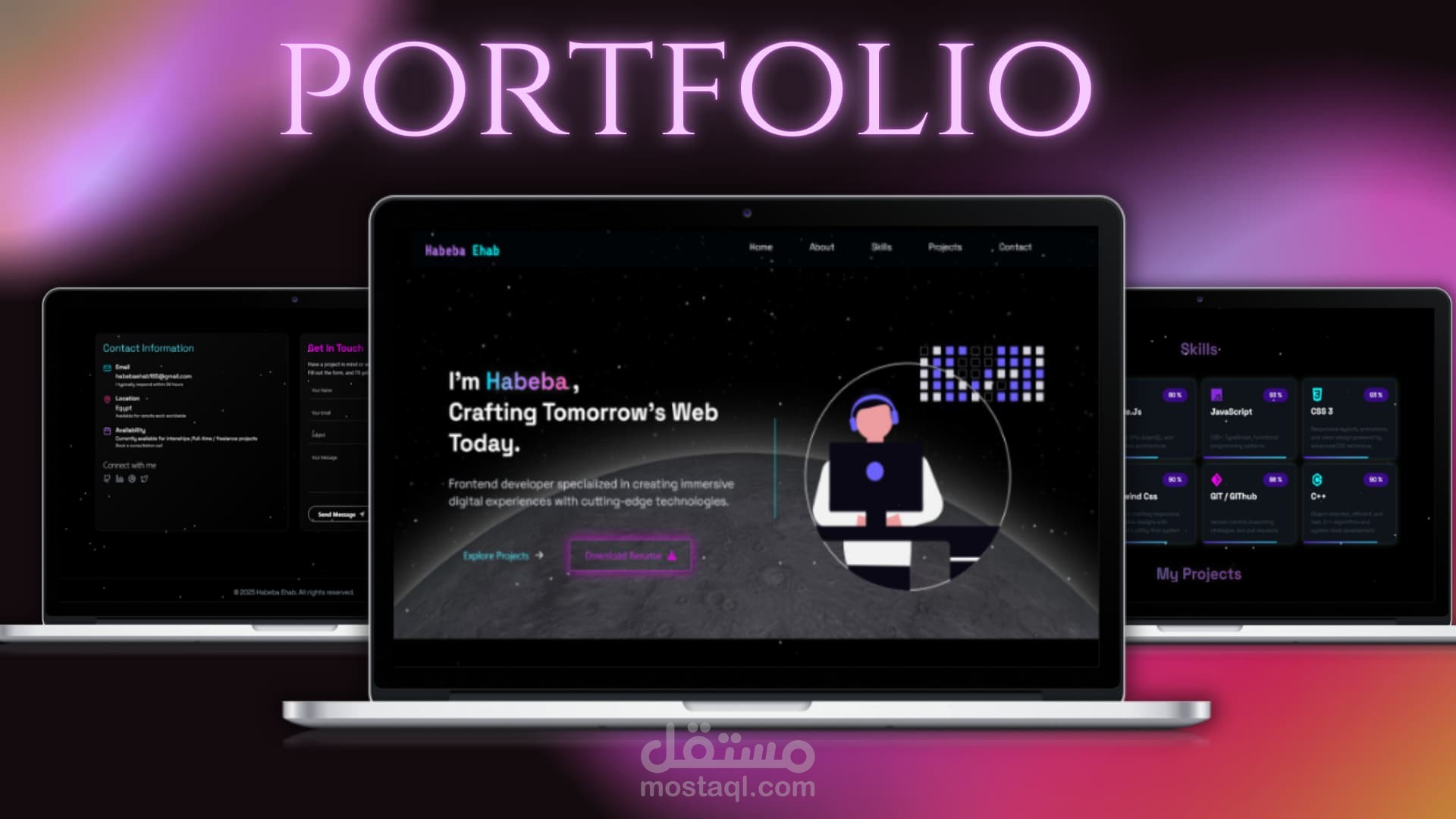 Personal Portfolio موقع سيرة ذاتية شخصية (بورتفوليو)